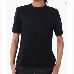 LITA by Ciara Boxy Shoulder Pad Cotton T-Shirt Size Large NWT